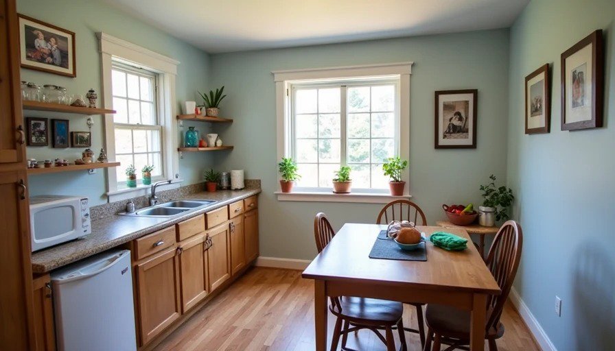 Temporary functional kitchen setup during remodel