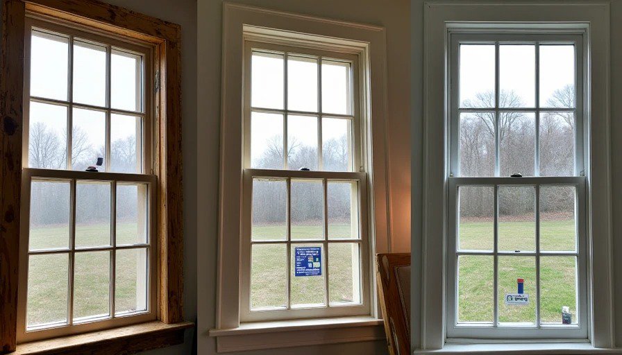 Step-by-step window installation photo record