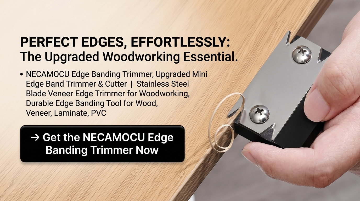 NECAMOCU Edge Banding Trimmer, Upgraded Mini Edge Band Trimmer & Cutter