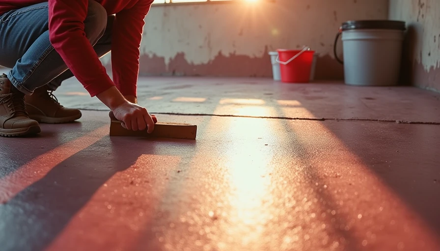 Illustration for how to skim coat concrete