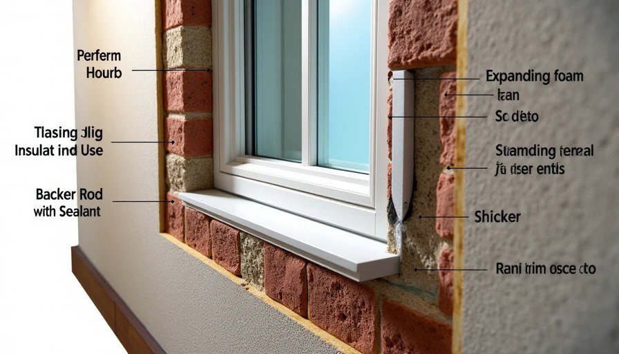 Proper window installation details preventing leaks